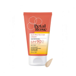 کرم ضد آفتاب رنگی بژ روشن پتال رز spf90  مناسب پوست خشک حجم 50 میلی لیتر _ Petal Rose