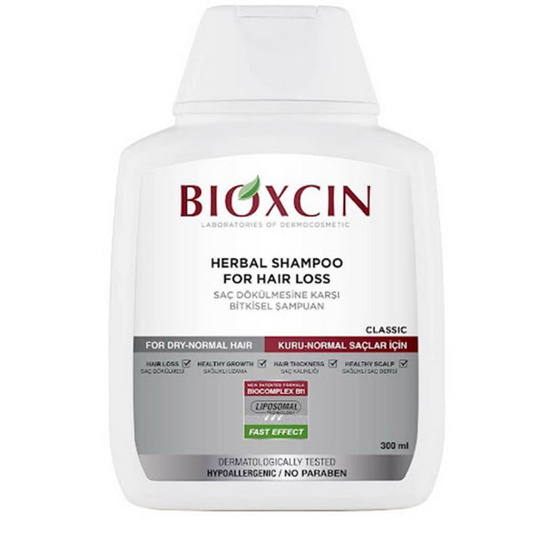 BIOXCIN Anti-Hair Loss Shampoo for Dry and Normal Hair, 300 ml