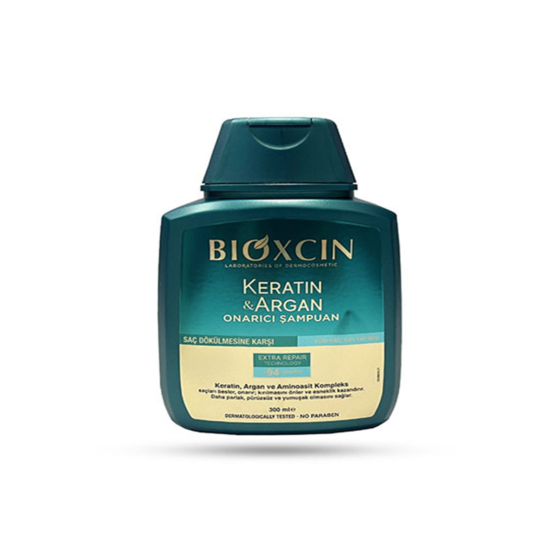 شامپو ترمیم کننده و ضد ریزش مو بیوکسین حاوی آرگان و کراتین Bioxin Repairing and Anti-Hair Loss Shampoo containing Argan and Keratin, 300 ml | BIOXCIN