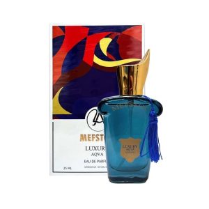 ادکلن مردانه مفیستو کازاموراتی لاکچری آکوا | Luxury Aqua مناسب برای آقایان با رایحه خنک و تند حجم 25 میلی‌لیتر
