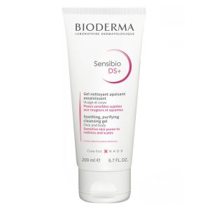 ژل شستشوی صورت پاک‌کننده و تسکین‌دهنده بایودرما | Bioderma مدل Sensibio DS+ Gel Moussant مناسب برای پوست حساس، مستعد قرمزی و پوسته ریزی حجم 200 میلی‌لیتر