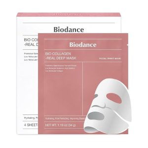 ماسک صورت یک عددی آبرسان و جوانساز بایو کلاژن بایودنس | Biodance مدل Bio-Collagen Real Deep Mask مناسب برای آبرسانی، جوانسازی و روشن‌کنندگی پوست