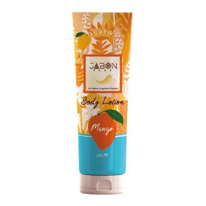 لوسیون بدن مرطوب‌کننده و شاداب‌کننده ژبن پلاس | Jabon Plus با رایحه انبه مناسب برای انواع پوست حجم 250 میلی‌لیتر