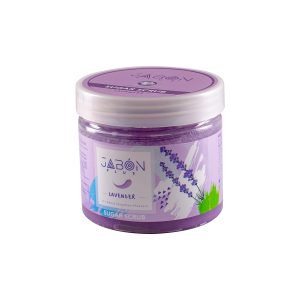 اسکراب شکری لایه بردار و نرم‌کننده پوست با رایحه اسطوخودوس ژبن پلاس | Jabon Plus مناسب برای انواع پوست جهت پاکسازی حجم 450 میلی‌لیتر