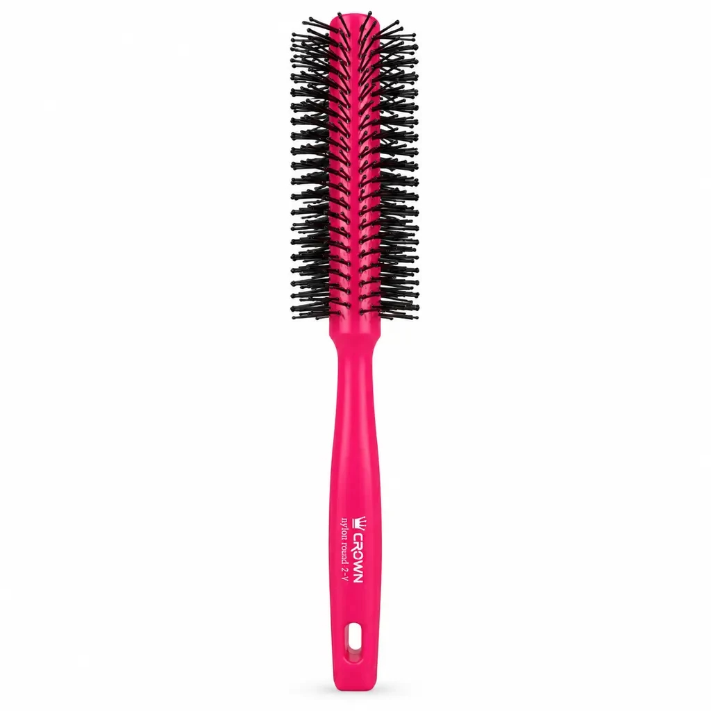 برس پیچ نایلون پلاستیکی رند کرون | Rand Crown Nylon Round Brush 2-V مناسب برای حجم‌دهی و حالت‌دهی مو