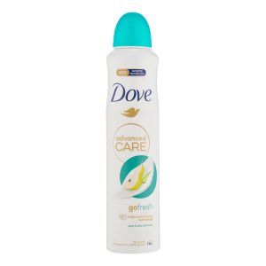 اسپری دئودرانت بدن 72 ساعته داو | Dove مدل go fresh گلابی آلوئه ورا مناسب برای انواع پوست و جلوگیری از بوی نامطبوع حجم 250 میلی‌لیتر
