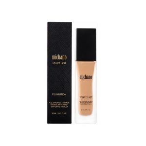 کرم پودر میچانو | Michano مدل MF-05 مناسب برای انواع پوست با پوشش‌دهی یکدست رنگ HONEY BEIGE حجم 30 میلی‌لیتر