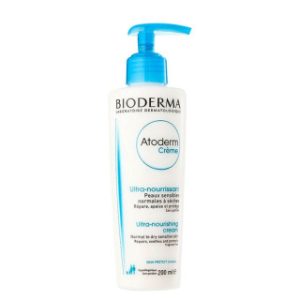 کرم مرطوب کننده و تغذیه کننده بایودرما اتودرم پمپی 200 میلی لیتر Bioderma Atoderm Crème Ultra-Nourishing Cream