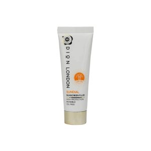 کرم ضدآفتاب بی رنگ فلوئید فاقد چربی spf50 مناسب انواع پوست دیون لندن