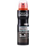 اسپری دئودورانت لورال Loreal مردانه مشکی مدل Carbon Protect حجم 250 میل