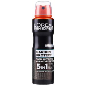 اسپری دئودورانت لورال Loreal مردانه مشکی مدل Carbon Protect حجم 250 میل