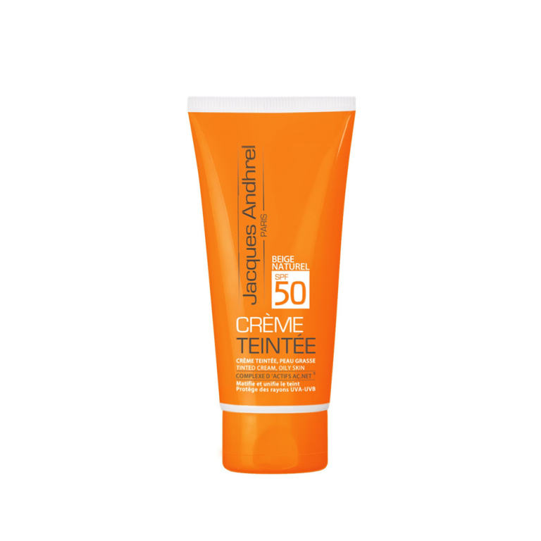 کرم ضد آفتاب SPF50+ مناسب پوست‌های چرب و مستعد آکنه بژ طبیعی حجم 50 میل ژاک آندرل پاریس